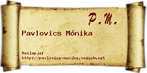 Pavlovics Mónika névjegykártya