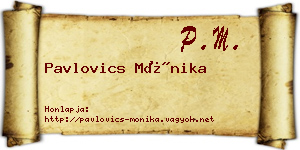 Pavlovics Mónika névjegykártya